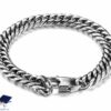 Luxus Doppel Panzerarmband Edelstahl Massiv Silber Gold Schwarz Herren Armband – Bild 12