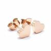 2 Herz Ohrstecker Edelstahl Rosegold Gelbgold Vergoldet Silber Ohrringe Damen – Bild 3
