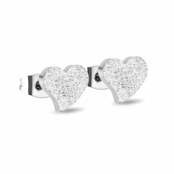 2 Herz Ohrstecker Edelstahl Rosegold Gelbgold Vergoldet Silber Ohrringe Damen – Bild 5