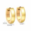 Creolen Edelstahl Gold Rosegold Silber Schwarz Herren Damen Clip Kinder Ohrringe – Bild 11