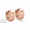 Creolen Edelstahl Gold Rosegold Silber Schwarz Herren Damen Clip Kinder Ohrringe – Bild 13