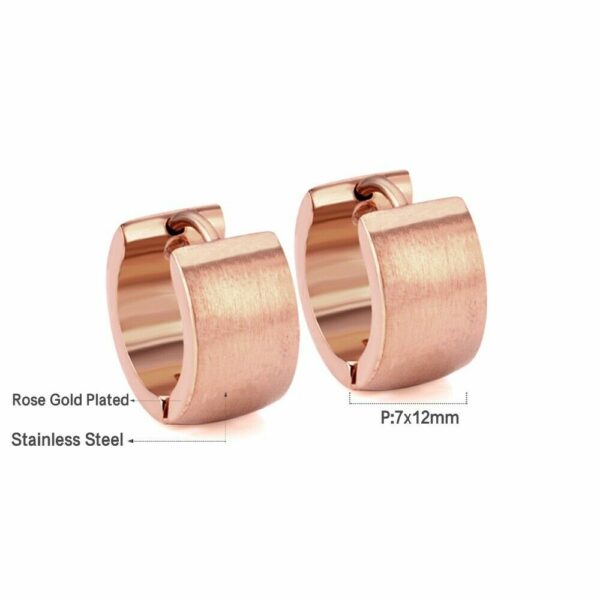 Creolen Edelstahl Gold Rosegold Silber Schwarz Herren Damen Clip Kinder Ohrringe – Bild 13