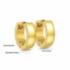 Creolen Edelstahl Gold Rosegold Silber Schwarz Herren Damen Clip Kinder Ohrringe – Bild 5