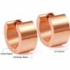 Creolen Edelstahl Gold Rosegold Silber Schwarz Herren Damen Clip Kinder Ohrringe – Bild 7
