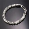 Edler & Massiver Zopfarmband 316L Edelstahl Vierkant 6x6 mm Breit Königs-Armband