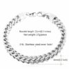 Edler & Massiver Zopfarmband 316L Edelstahl Vierkant 6x6 mm Breit Königs-Armband – Bild 5