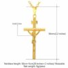 Kreuzkette Jesus INRI Anhänger Ankerkette Gold Silber Schwarz Halskette Herren – Bild 3