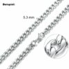 PANZERKETTE ARMBAND Flach Edelstahl Massiv von 15 cm bis 120 cm Wählbar Halskette Herren Damen 2,8 mm bis 7,4 mm Breite – Bild 8