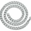 PANZERKETTE ARMBAND Flach Edelstahl Massiv von 15 cm bis 120 cm Wählbar Halskette Herren Damen 2,8 mm bis 7,4 mm Breite – Bild 9