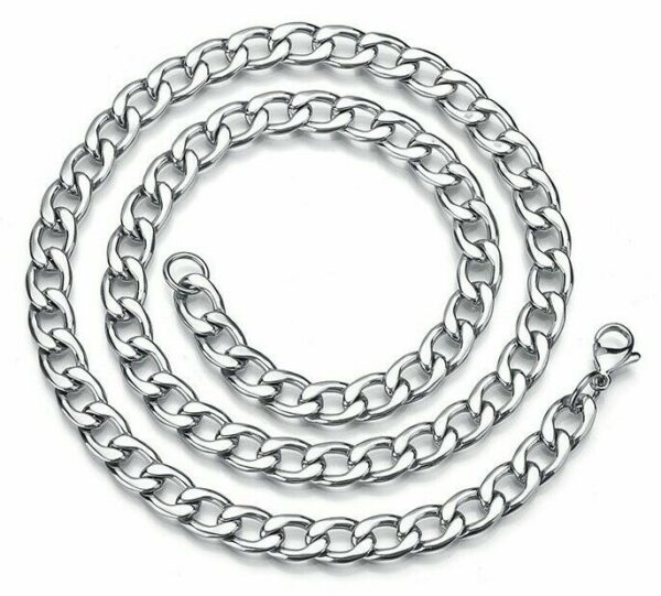 PANZERKETTE ARMBAND Flach Edelstahl Massiv von 15 cm bis 120 cm Wählbar Halskette Herren Damen 2,8 mm bis 7,4 mm Breite – Bild 9
