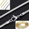 Schlangenkette Edelstahl Silber Gold Schwarz Rose 1-3mm Halskette Anhänger Kette