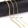 Schlangenkette Edelstahl Silber Gold Schwarz Rose 1-3mm Halskette Anhänger Kette – Bild 3