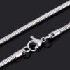 Schlangenkette Edelstahl Silber Gold Schwarz Rose 1-3mm Halskette Anhänger Kette – Bild 12