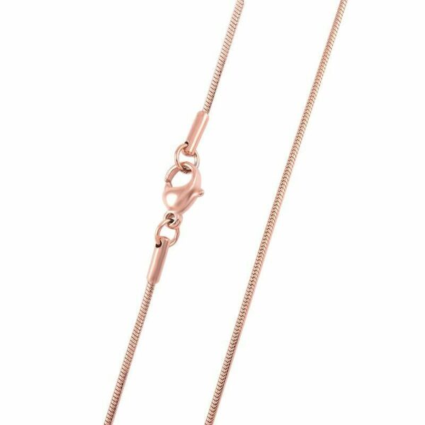 Schlangenkette Edelstahl Silber Gold Schwarz Rose 1-3mm Halskette Anhänger Kette – Bild 13