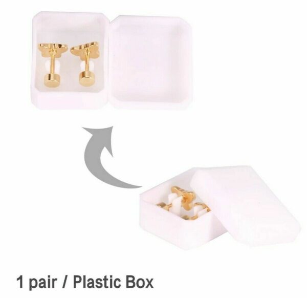 2 Schmetterling Ohrstecker Edelstahl Vergoldet Silber Ohrringe Damen Geschenke – Bild 10