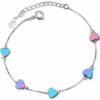 ❤️ Herz-Armband Blume Kleeblatt LOVE Infinity 925 Silber Frauen Geschenke ❤️ – Bild 4