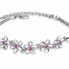 ❤️ Herz-Armband Blume Kleeblatt LOVE Infinity 925 Silber Frauen Geschenke ❤️ – Bild 5