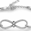 ❤️ Herz-Armband Blume Kleeblatt LOVE Infinity 925 Silber Frauen Geschenke ❤️ – Bild 7