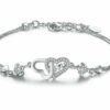 ❤️ Herz-Armband Blume Kleeblatt LOVE Infinity 925 Silber Frauen Geschenke ❤️ – Bild 9