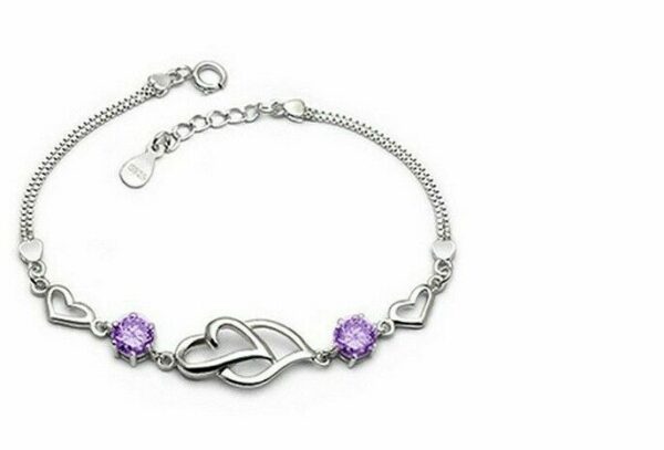 ❤️ Herz-Armband Blume Kleeblatt LOVE Infinity 925 Silber Frauen Geschenke ❤️ – Bild 10