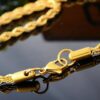 Kordelkette Edelstahl Silber Gelbgold vergoldet Anhänger Halskette Damen Herren – Bild 6