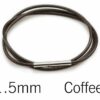 Leder Kette Edelstahl Drehverschluss Halskette 40 - 70 cm Schwarz Braun 1 - 3 mm – Bild 12