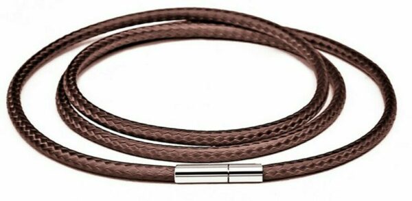 Leder Kette Edelstahl Drehverschluss Halskette 40 - 70 cm Schwarz Braun 1 - 3 mm – Bild 4