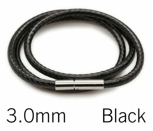 Leder Kette Edelstahl Drehverschluss Halskette 40 - 70 cm Schwarz Braun 1 - 3 mm – Bild 6