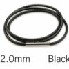 Leder Kette Edelstahl Drehverschluss Halskette 40 - 70 cm Schwarz Braun 1 - 3 mm – Bild 7
