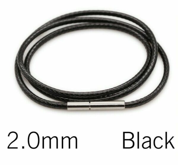Leder Kette Edelstahl Drehverschluss Halskette 40 - 70 cm Schwarz Braun 1 - 3 mm – Bild 7