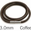 Leder Kette Edelstahl Drehverschluss Halskette 40 - 70 cm Schwarz Braun 1 - 3 mm – Bild 10