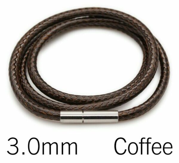 Leder Kette Edelstahl Drehverschluss Halskette 40 - 70 cm Schwarz Braun 1 - 3 mm – Bild 10
