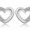 SET Herzkette + Armband + Ohrstecker 925 Silber Halskette Geschenke Damen Frauen – Bild 5