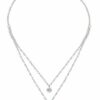 Doppel Halskette Herz Blume Kleeblatt Kreuz Anhänger Edelstahl Silber Gold Damen – Bild 19