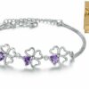 ❤️ Herz-Armband Blume Kleeblatt LOVE Infinity 925 Silber Frauen Geschenke ❤️ – Bild 17
