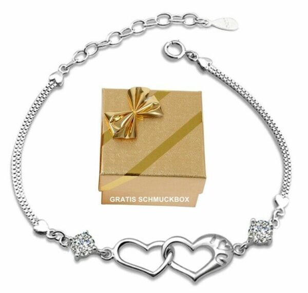 ❤️ Herz-Armband Blume Kleeblatt LOVE Infinity 925 Silber Frauen Geschenke ❤️ – Bild 24