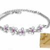 ❤️ Herz-Armband Blume Kleeblatt LOVE Infinity 925 Silber Frauen Geschenke ❤️ – Bild 19