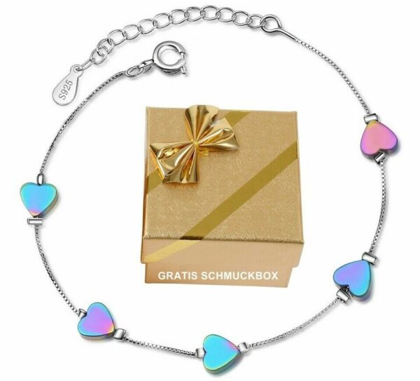 ❤️ Herz-Armband Blume Kleeblatt LOVE Infinity 925 Silber Frauen Geschenke ❤️ – Bild 20