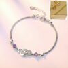 ❤️ Herz-Armband Blume Kleeblatt LOVE Infinity 925 Silber Frauen Geschenke ❤️ – Bild 15
