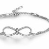 ❤️ Herz-Armband Blume Kleeblatt LOVE Infinity 925 Silber Frauen Geschenke ❤️ – Bild 18