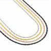 Edle Kordelkette flach Edelstahl Silber Rose Gold Schwarz Anhänger Halskette – Bild 3