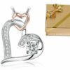 ❤️ Herzanhänger Halskette 925 Silber Herzkette Damen Valentinsgeschenke Frauen