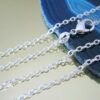 Ankerkette Halskette 2 mm Silber plattiert Damen Herren Kette für Anhänger 40-55 – Bild 4