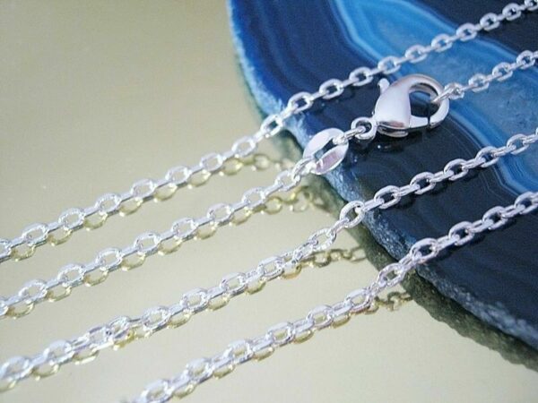 Ankerkette Halskette 2 mm Silber plattiert Damen Herren Kette für Anhänger 40-55 – Bild 4