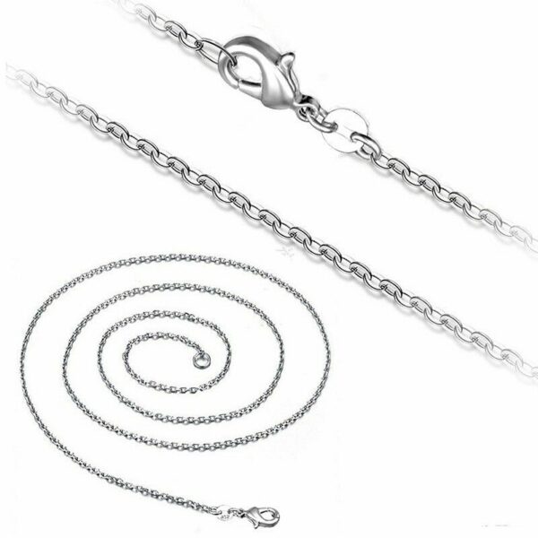 Ankerkette Halskette 2 mm Silber plattiert Damen Herren Kette für Anhänger 40-55
