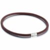 Echt Leder Kette geflochten Edelstahl Magnet Halskette Braun Schwarz 4 - 8 mm – Bild 3