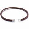 Echt Leder Kette geflochten Edelstahl Magnet Halskette Braun Schwarz 4 - 8 mm – Bild 4