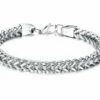 Edelstahl Armbänder Massiv Panzer Figaro Schlangen Königs-Armband Herren Damen – Bild 12