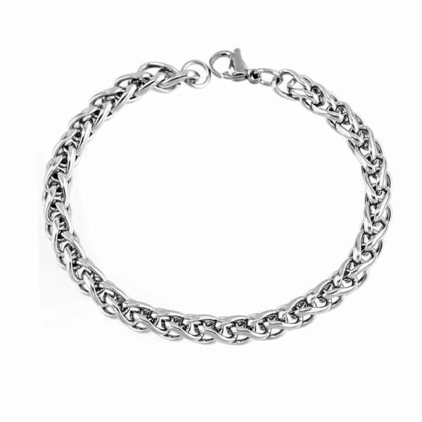 Edelstahl Armbänder Massiv Panzer Figaro Schlangen Königs-Armband Herren Damen – Bild 13