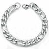 Edelstahl Armbänder Massiv Panzer Figaro Schlangen Königs-Armband Herren Damen – Bild 5